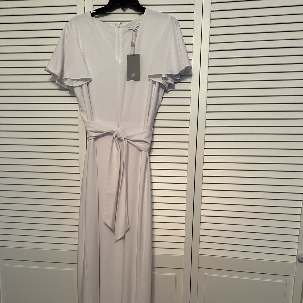 Preston & York Elegant White Jumpsuit NWT